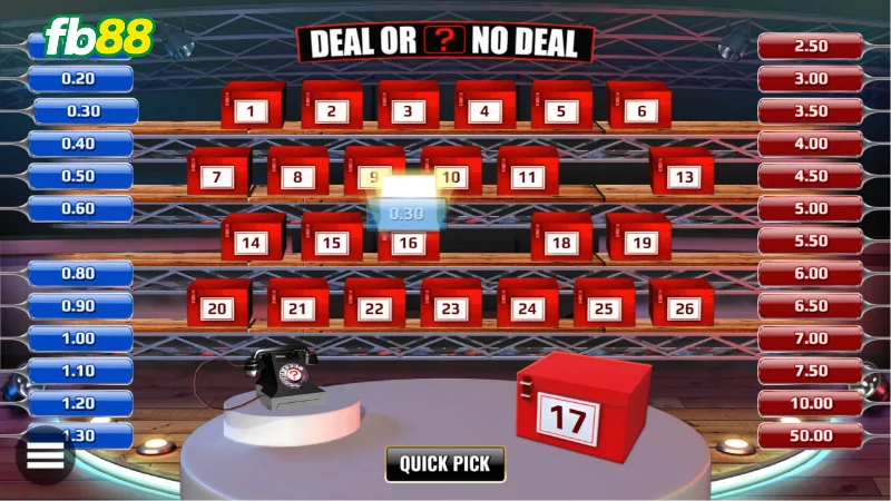 Cách chơi deal or no deal Fb88